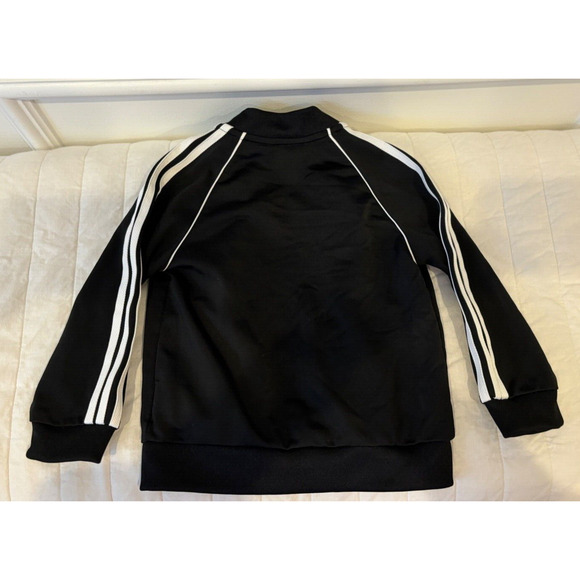Adidas 3 Stripe Track Jacket Black Size 18 Months - Picture 3 of 5